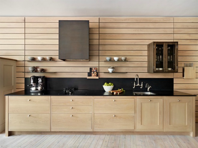 Phòng bếp sử dụng gỗ làm vật liệu chủ đạo 